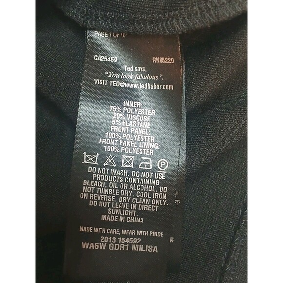 Ted Baker London Dress US Sz 6 Milisa Pure Peony Floral Printed Mini Sheath EUC - Picture 11 of 16